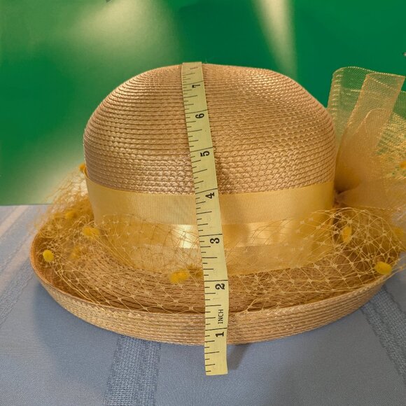 Mr. Hi\'s Gold/Yellow Straw Church Wedding Hat main image 8